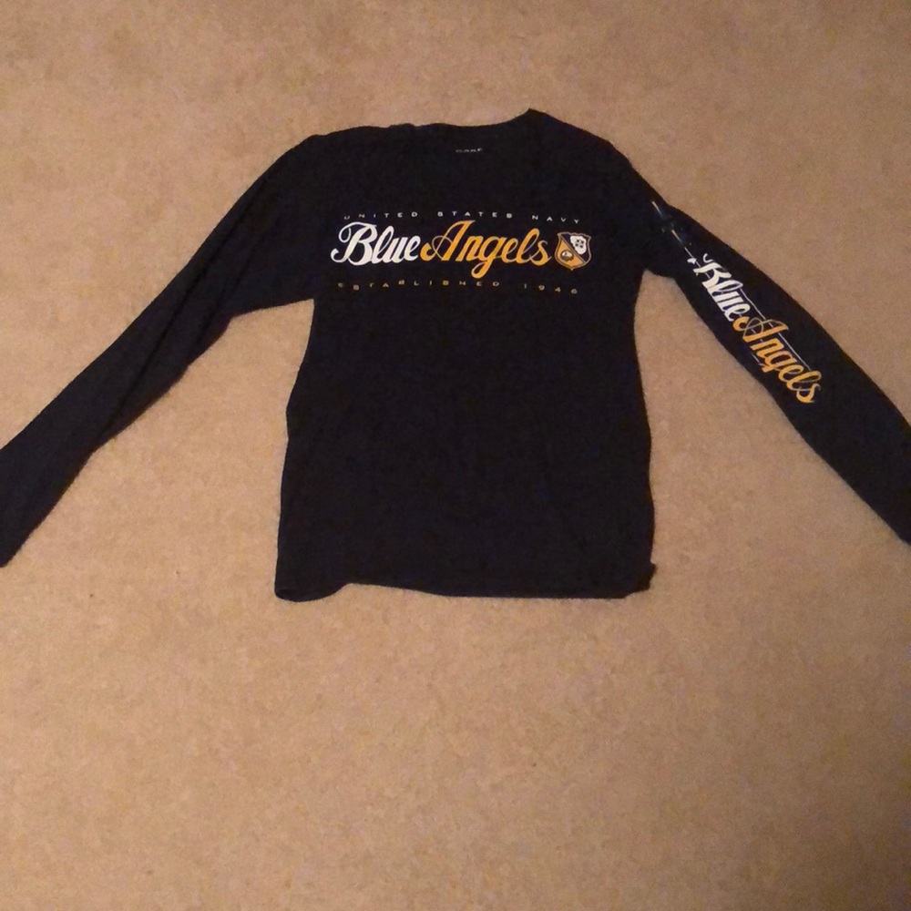 Blue angles long sleeve shirt